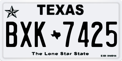 TX license plate BXK7425