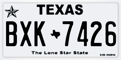 TX license plate BXK7426