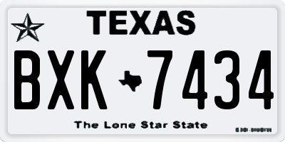 TX license plate BXK7434