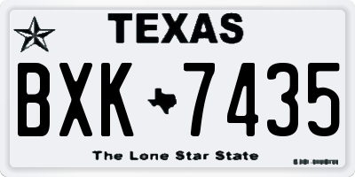 TX license plate BXK7435