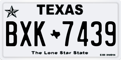 TX license plate BXK7439