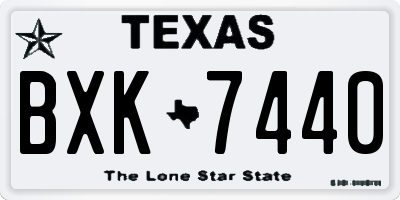 TX license plate BXK7440