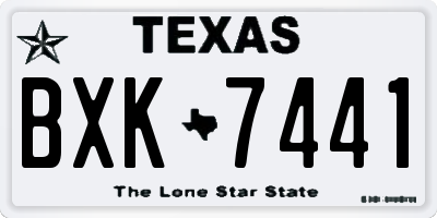 TX license plate BXK7441