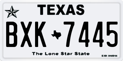 TX license plate BXK7445