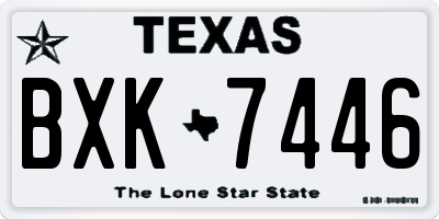 TX license plate BXK7446