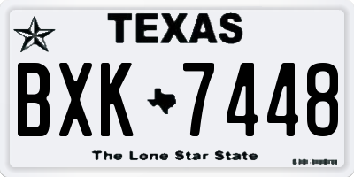 TX license plate BXK7448