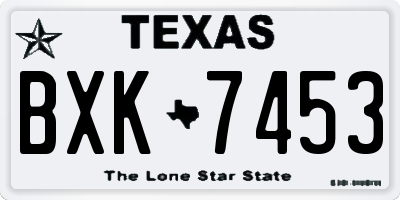 TX license plate BXK7453
