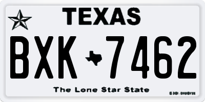 TX license plate BXK7462