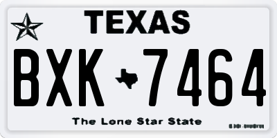 TX license plate BXK7464