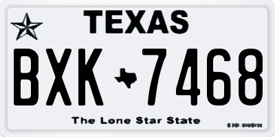 TX license plate BXK7468