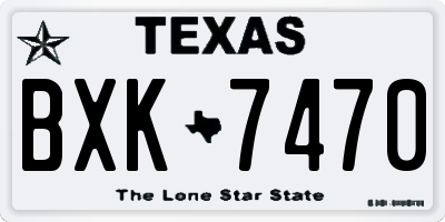 TX license plate BXK7470