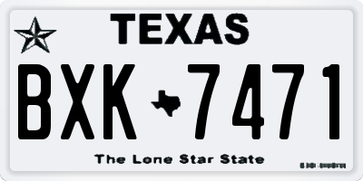 TX license plate BXK7471
