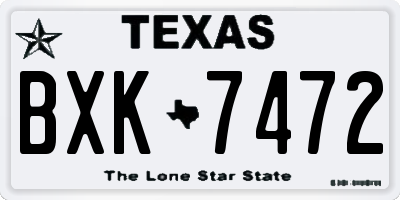 TX license plate BXK7472