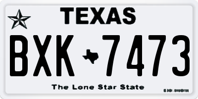 TX license plate BXK7473