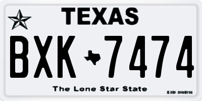 TX license plate BXK7474