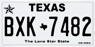 TX license plate BXK7482
