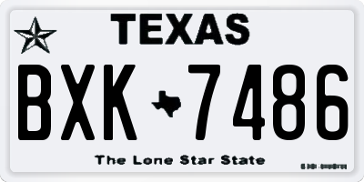 TX license plate BXK7486