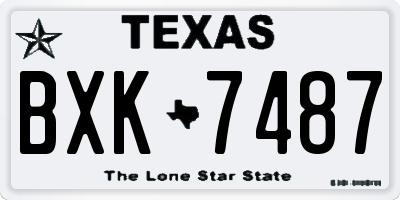 TX license plate BXK7487