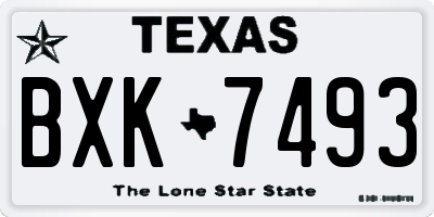TX license plate BXK7493