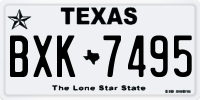 TX license plate BXK7495