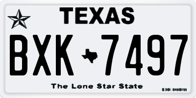 TX license plate BXK7497