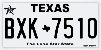 TX license plate BXK7510
