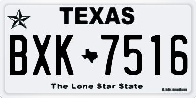 TX license plate BXK7516
