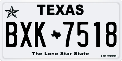 TX license plate BXK7518