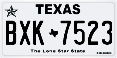 TX license plate BXK7523
