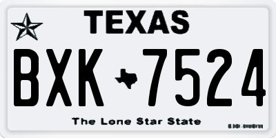 TX license plate BXK7524