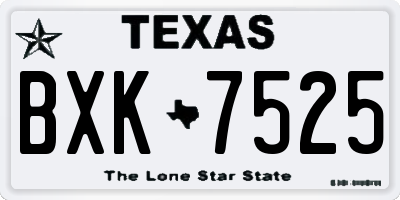 TX license plate BXK7525