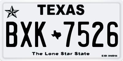 TX license plate BXK7526