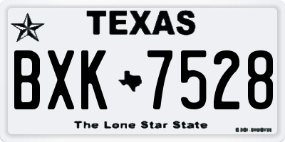 TX license plate BXK7528