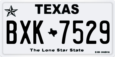 TX license plate BXK7529