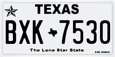 TX license plate BXK7530