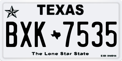 TX license plate BXK7535