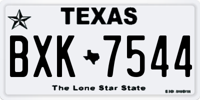 TX license plate BXK7544