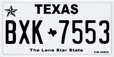 TX license plate BXK7553