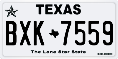 TX license plate BXK7559