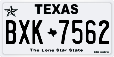 TX license plate BXK7562