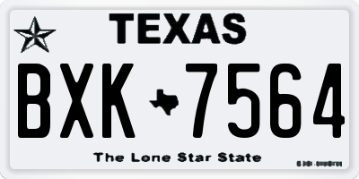 TX license plate BXK7564