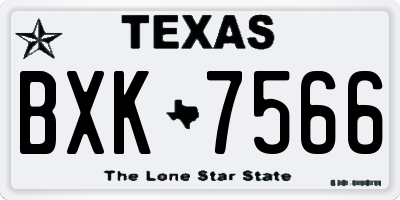 TX license plate BXK7566