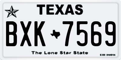 TX license plate BXK7569
