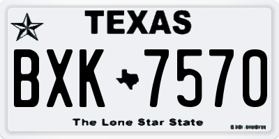 TX license plate BXK7570