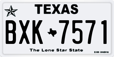 TX license plate BXK7571