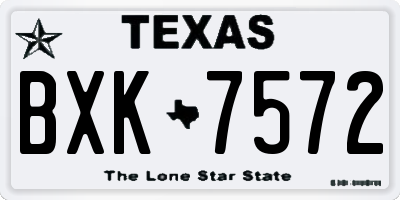 TX license plate BXK7572