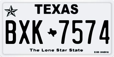 TX license plate BXK7574