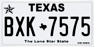TX license plate BXK7575