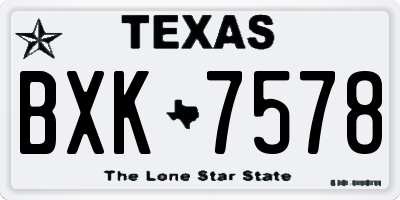 TX license plate BXK7578