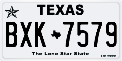 TX license plate BXK7579